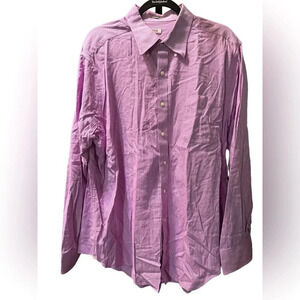 IZOD MEN’S button down dress shirt in checkered purple